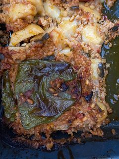 Φωτογραφία της συνταγής Γεμιστά με ρύζι μελιτζάνα και κουκουνάρι πεντανόστιμα