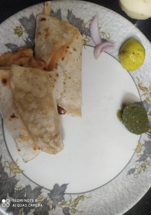 A picture of Paneer frankie.