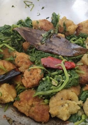 A picture of Spinach with vada # Monthly Meal Plan. Month of January.