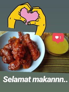 Foto resep Richeeze Fire Chicken & saus keju homemade