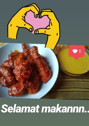 Foto resep Richeeze Fire Chicken & saus keju homemade