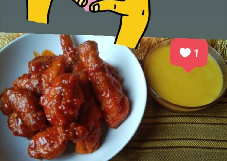 Recipe of Ultimate Richeeze Fire Chicken &amp;amp; saus keju homemade
