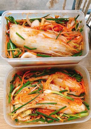 Hình của món Kim chi cải thảo.