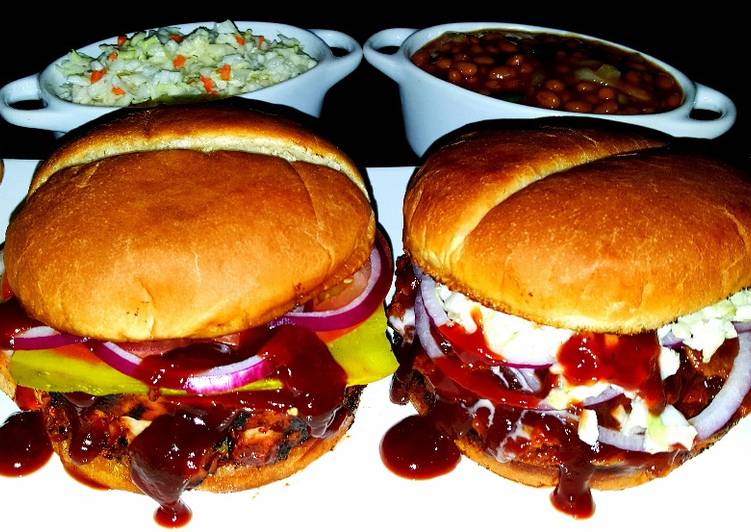 Easiest Way to Prepare Super Quick Homemade Mike&#39;s BBQ Chicken &amp; BBQ Pulled Pork Sandwiches + Sides