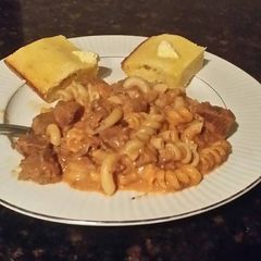 A picture of Brad's crock pot goulash.
