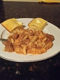 A picture of Brad's crock pot goulash.