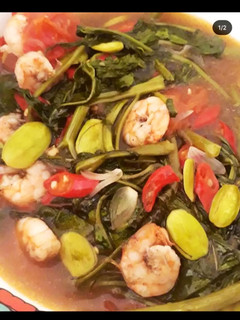 Foto resep Tumis kangkung / cah kangkung udang pete endessss