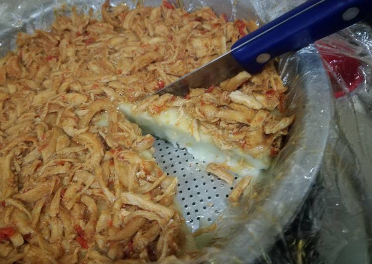 Resep Kue talam ayam suwir, Enak