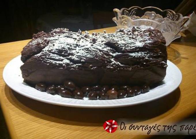 κύρια φωτογραφία συνταγής Κορμός σοκολάτα-φουντούκι-περγαμόντο