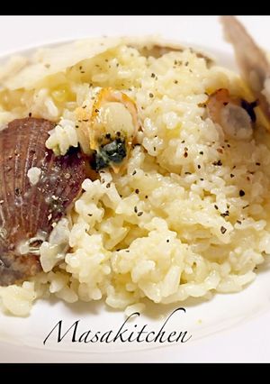 A picture of Baby scallops risotto.