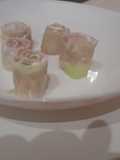 Corolles de concombre au fromage frais et jambon
