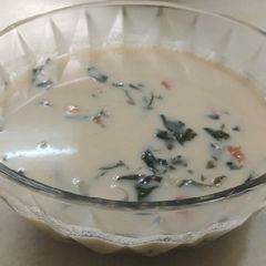 A picture of Spinach soup.