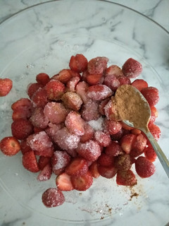 Una foto de Fresas con canela