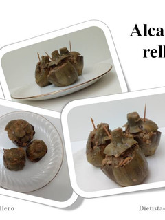 Una foto de "Apto para personas con Diabetes": Alcachofas rellenas