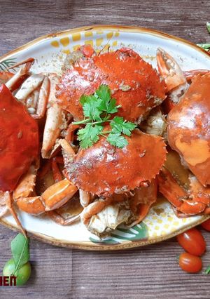 Hình của món Cua sốt tắc.