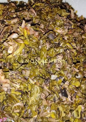 Foto resep Tumis Daun Singkong, Bunga Pepaya dan Jantung Pisang