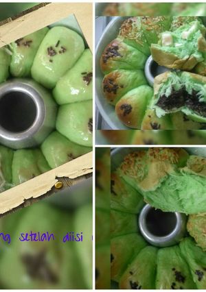 Foto resep Roti Sobek pandan wangi & lembut cokelat keju tanpa telur 😋😋😋