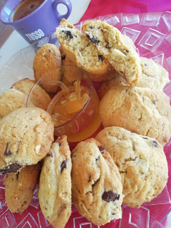 Φωτογραφία της συνταγής Cookies με σοκολάτα και φιλέ αμυγδάλου ♠️💜