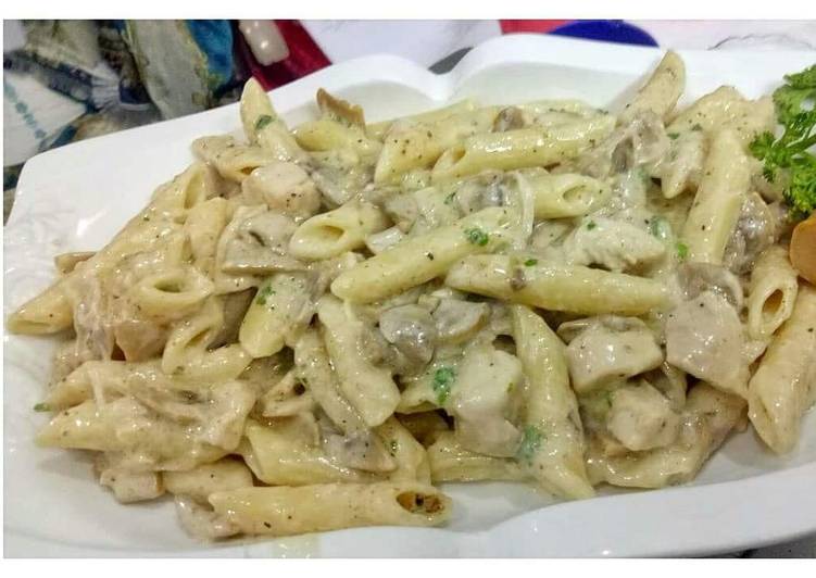 Steps to Make Quick White sauce penne pasta