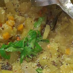 A picture of Lauki (bottle gourd) kootu.