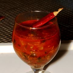 A picture of Thakkali Rasam- Tangy fun with tomato.