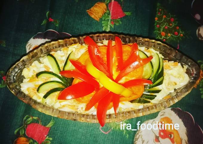 Салат с кальмарами😍