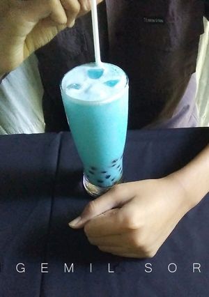 Foto resep Homemade Bubble/Boba/Black Pearl/Bubble Pearl/Pearl dan Iced Bubble Blue Sky