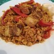 Arroz con costillas y garbanzos
