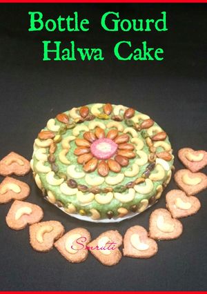 A picture of Bottle Gourd Halwa Cake.