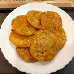 A picture of Masala Thattai -Crispy and spicy evening snack from Tamilnadu.