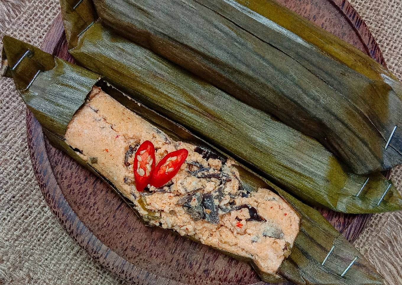 Pepes Tahu Jamur Kuping