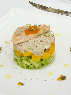 A picture of Crabmeat truffle salad with Mango and Avocado.