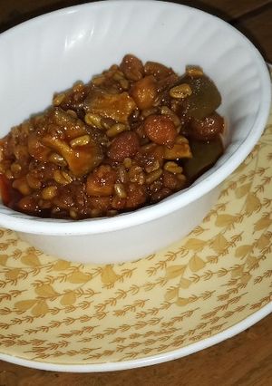 A picture of Chana methi dana pickle.