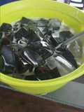Grass Jelly with Sweetened Condensed Milk