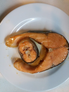 Foto resep Salmon steak panggang with washabi