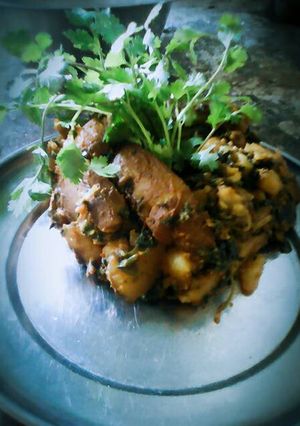 A picture of Coriandar potato veg.
