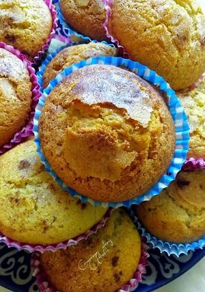 Una foto de Magdalenas de crema de castañas glaseadas con queso y yogurt