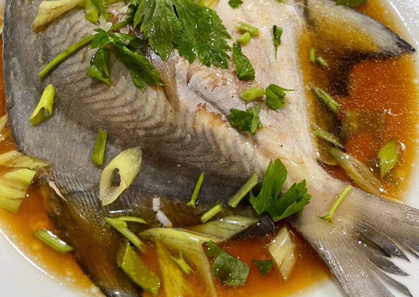 Ikan Bawal steam Hongkong