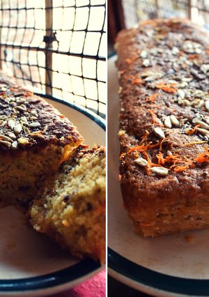 Una foto de Budín vegano de naranja y zanahoria
