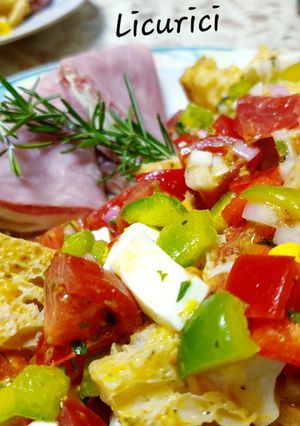 O poză a rețetei Panzanella.