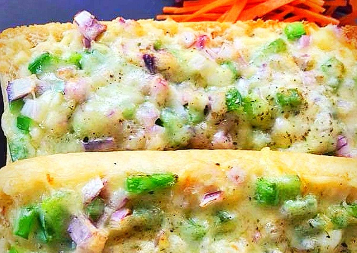 Vegetables stuffed with garlic and cheese