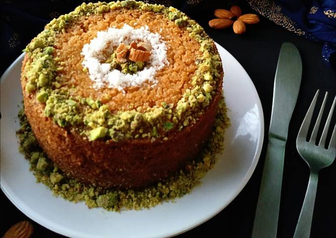 TasteGreatFoodie - Lebanese Sfouf (Turmeric Cake) - Desserts