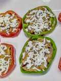 Baked capsicum rings