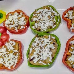 Baked capsicum rings A picture of Baked capsicum rings.