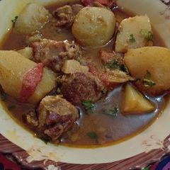 A picture of Shaljam gosht.