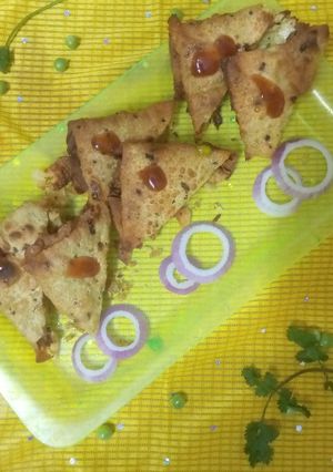 A picture of Leftover veg papad pattie.