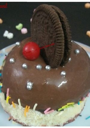 A picture of Cream cheese mousse dome cake no silicon.