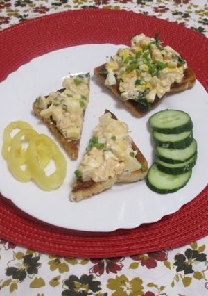 Krémes 🥚 Tojássaláta Pirítósan 🍞 recept fotója