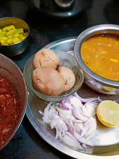 A picture of Dal bati churma.