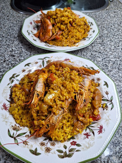 Una foto de Arroz con bacalao